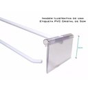 Ver imagem 4 de Kit 14 Ganchos Cabides com Expositor de Preço 25cm para Painel Canaletado Parede Cromado