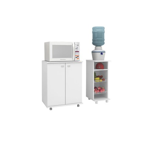 Kit Cozinha com Balcão e Fruteira Branco - Fdecor