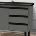 Ver imagem 4 de Gabinete de Cozinha 3 Gavetas Armário de Pia 1 Porta 114cm: Cinza Fosco