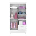 Ver imagem 4 de Guarda Roupa Solteiro Astro 4 Portas e 2 Gavetas Flex Branco - Demóbile Branco