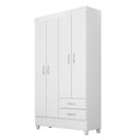 Ver imagem 5 de Guarda Roupa Solteiro Astro 4 Portas e 2 Gavetas Flex Branco - Demóbile Branco