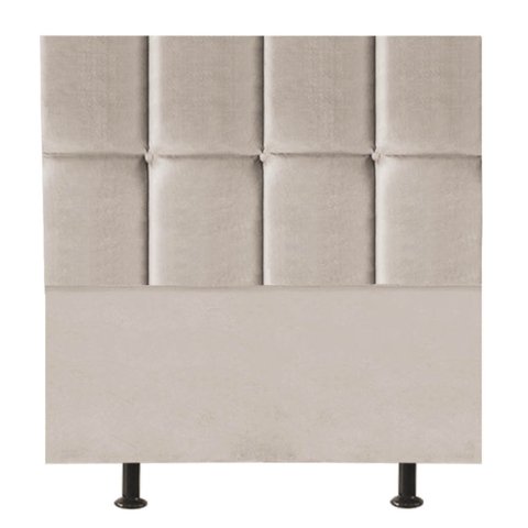 Cabeceira Cama Box Casal Estofada Poliana 140 Cm Suede:bege