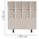 Ver imagem 3 de Cabeceira Cama Box Casal Estofada Poliana 140 Cm Suede:bege