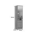 Ver imagem 2 de Paneleiro Cozinha Carraro Alma 3PT 1GAV c/Vid LED 60cm Cedro