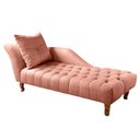 Ver imagem 1 de Divã Chesterfield Anna Recamier 160cm Via Encanto Veludo Rosê Lado Esquerdo