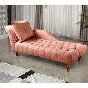 Ver imagem 3 de Divã Chesterfield Anna Recamier 160cm Via Encanto Veludo Rosê Lado Esquerdo