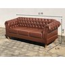 Sofá Chesterfield Dom Pedro Duque 3 Lugares - Couríssimo Marrom Caramelo - 2