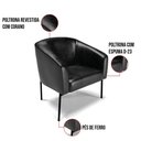 Ver imagem 5 de Cadeira Sala de Jantar Pé de Ferro Preto Stella Sintético Pu D03 - D'Rossi Cor Preto