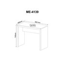 Ver imagem 3 de Mesa de Escritório Me4139 Nogal - Tecno Mobili