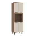 Ver imagem 1 de Paneleiro 70cm 4 Portas com Espaço para Micro-ondas Aspen Luciane Móveis Vanilla/beige