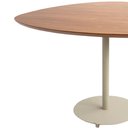 Ver imagem 2 de Mesa Jantar Orgânica Média Aço Taupe Tampo Cumaru Amarelo 120cm - 73847