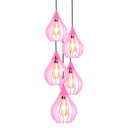 Ver imagem 1 de Combo 5 Pendentes Chile, Luminária de Teto Cozinha e Sala, Lustre Gota Rústico em Madeira MDF (18x25