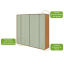 Ver imagem 6 de Guarda Roupa Casal 6 Portas 6 Gavetas Loop Amêndoa Clean e Selvia