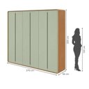 Ver imagem 7 de Guarda Roupa Casal 6 Portas 6 Gavetas Loop Amêndoa Clean e Selvia