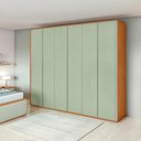 Ver imagem 4 de Guarda Roupa Casal 6 Portas 6 Gavetas Loop Amêndoa Clean e Selvia