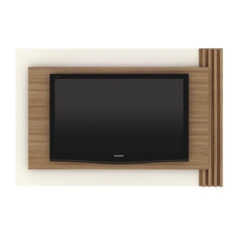 Painel Home para TV até 65 Sala de Estar PL3001 Natural/Off White - Gran Belo