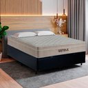 Ver imagem 2 de Cama Box Baú Casal Sintético Cremil + Colchão Molas Ensacadas Airprime 138x188x65cm Preto