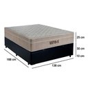 Ver imagem 4 de Cama Box Baú Casal Sintético Cremil + Colchão Molas Ensacadas Airprime 138x188x65cm Preto