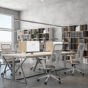 Ver imagem 2 de Cadeira Office Diretor Ajustavel e Ergonomica com Nr 17 Everest Cinza/Gelo -