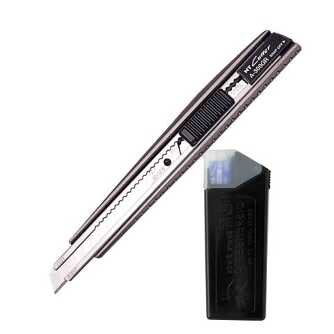 Kit Estilete Japonês Ambidestro a-300GRP e Lâminas de Reposição Ba-160E Nt Cutter