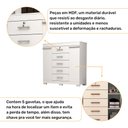 Ver imagem 3 de Comoda 5 Gavetas 2 Portas Sapateiras Diana Prime ACP MÓVEIS Branco - 100% MDF