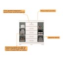Ver imagem 5 de Comoda 5 Gavetas 2 Portas Sapateiras Diana Prime ACP MÓVEIS Branco - 100% MDF