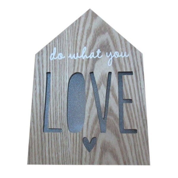 Caixa Luminosa de Madeira Do What You Love 3,5cmx25cmx17cm Urban - 1