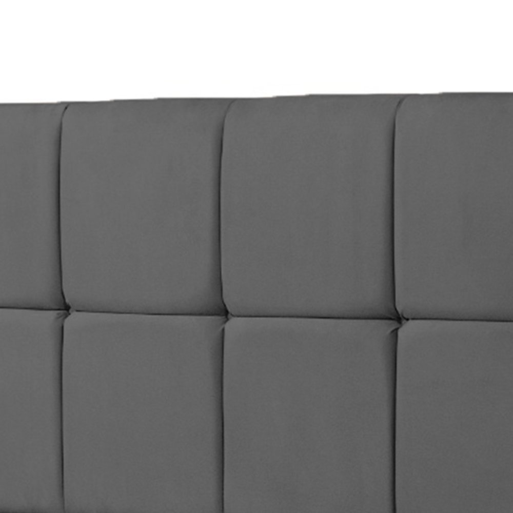 Cabeceira Super King Roma 195cm Suede Cinza - Vallisa Decor - 2