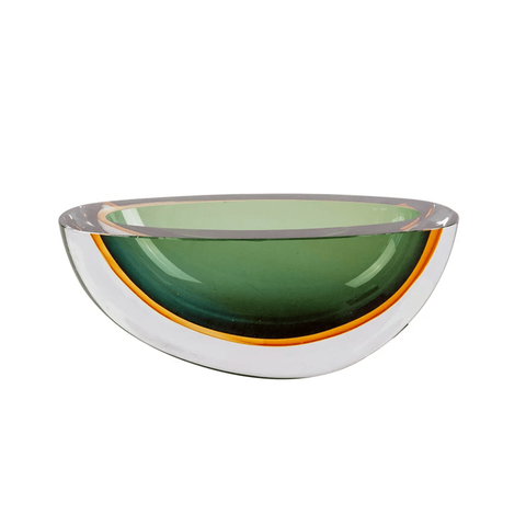 Vaso de Vidro Estilo Murano Verde 27cm Od0171 Btc