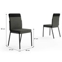 Ver mais imagens de Mesa Jantar Quadrada 90cm + 4 Cadeiras Duo Estofadas Np Cor:nogal com Grafite