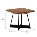 Ver imagem 6 de Mesa Jantar Quadrada 90cm + 4 Cadeiras Duo Estofadas Np Cor:nogal com Grafite