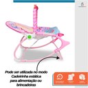 Ver imagem 4 de Cadeira de Descanso Bebê Balanço Rosa até 18kg Suave Vibração Relaxante Cinto de Segurança Mobile Ba