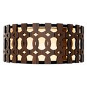 Ver imagem 3 de Luminária Decorativa Madeira Plafon Redondo Encantadas 35cm:Pau Ferro