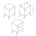 Ver imagem 2 de Mesa de Cabeceira Retrô com Nicho RT 3013