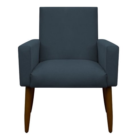 Poltrona Decorativa Nina Cadeira Escritório Recepção:azul