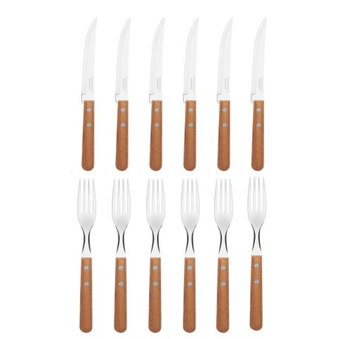 Jogo de Talheres 12pçs Aço Inox P/churrasco Tramontina