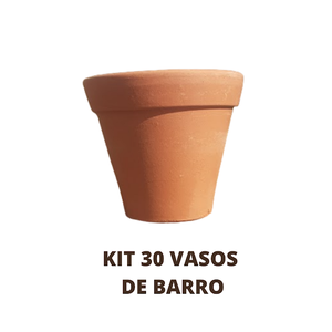 Kit 30 Vaso de Barro 7cm