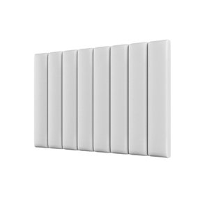 Cabeceira Estofada Corino Para Cama Box Solteiro 0,90 Sophia - Branco - Lojas RPM