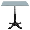 Ver imagem 1 de Base de Mesa Apus em Ferro Preto 75 Cm (alt) Tampo Mdp Quadrado Cinza 80 Cm (larg) X 2,5 Cm (alt)