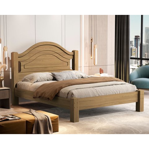 Cama Casal Isis 100% Mdf para Colchão 188x138 Cm - Sofisticada - Basoto:amendoa