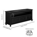 Ver imagem 4 de Rack Colonial para Tv até 65 Polegadas com 3 Gavetas - Preto Laca