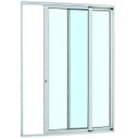 Ver imagem 1 de Porta de Correr Alumínio 2 Folhas Esmaltada Alumifort 216,5 x 160,5cm Sasazaki