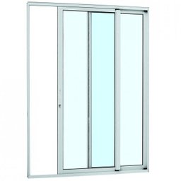 Porta de Correr Alumínio 2 Folhas Esmaltada Alumifort 216,5 x 160,5cm Sasazaki - 1 Porta de Correr Alumínio 2 Folhas Esmaltada Alumifort 216,5 x 160,5cm Sasazaki - 1