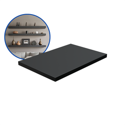 1 Prateleira Preta 30X20 Com Suporte Flutuante Mdf  Organizadora Decoração Cozinha Quarto Banheiro - 2