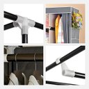 Ver imagem 5 de Guarda Roupa Dobrável com Capa de Tecido - Preto