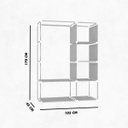 Ver imagem 4 de Guarda Roupa Dobrável com Capa de Tecido - Preto