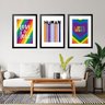 Kit 3 Quadros Grandes Pride 60x48cm:moldura Preta - 1
