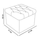 Ver imagem 2 de Puff Baú Capitonê Quadrado Suede Marrom Rato