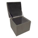 Ver imagem 3 de Puff Baú Capitonê Quadrado Suede Marrom Rato