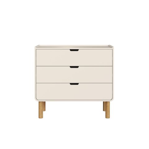 Cômoda 3 Gavetas 90cm Design Orgânico Aura Artesano